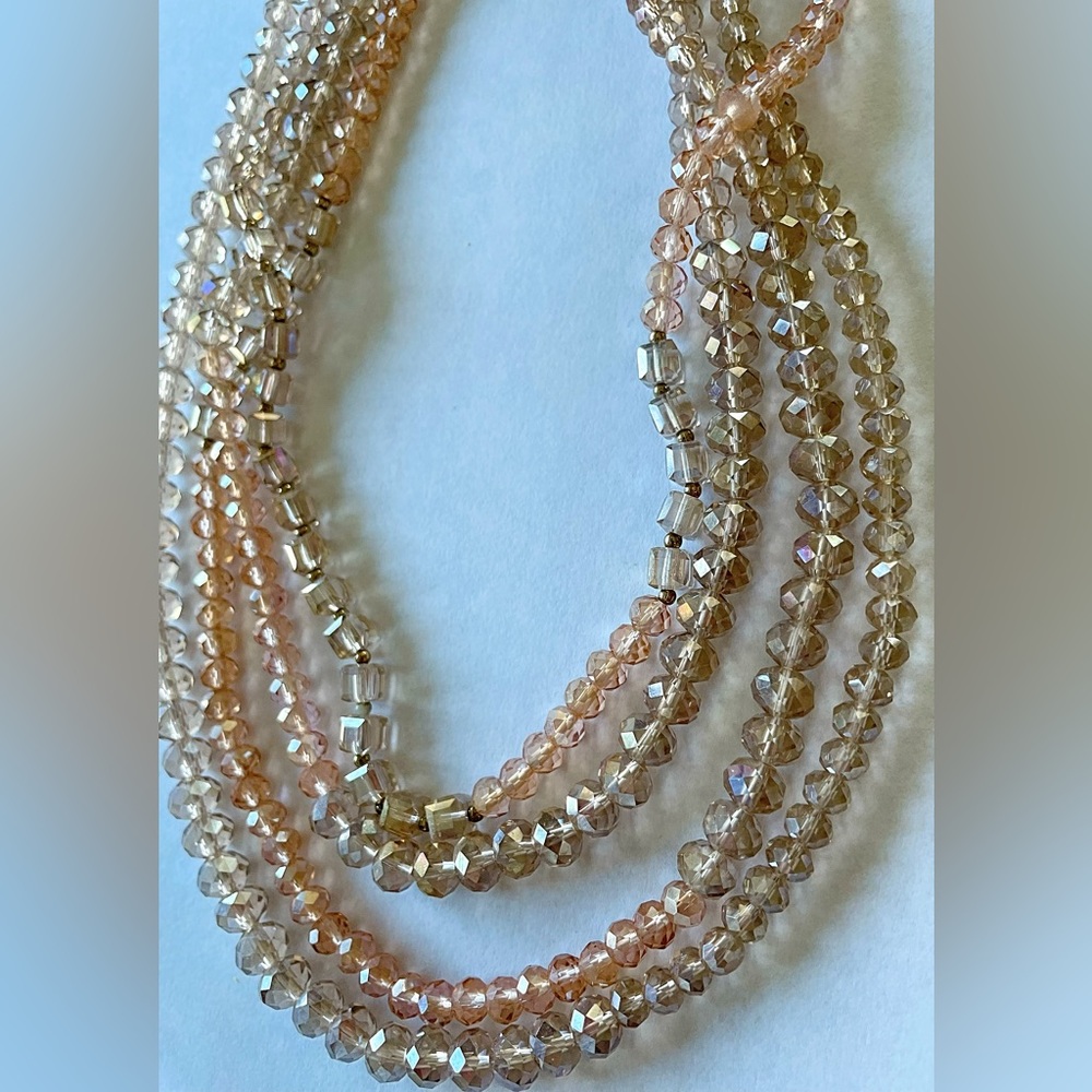Beautiful Loft Multi-Strand Beaded Statement Necklace- Perfect Accessory!